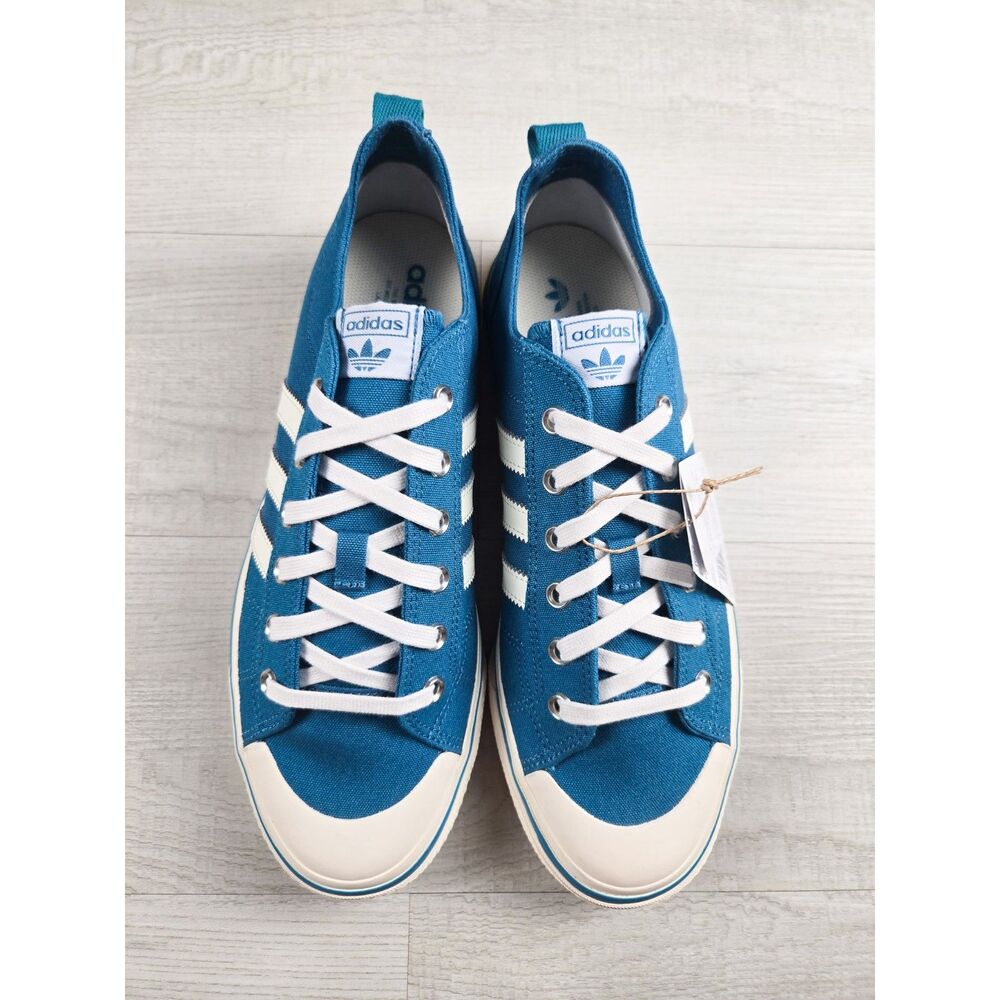 NWT Adidas Nizza RF 74 Teal Blue Low Top Sneakers Mens 9.5 / Womens 10.5 HQ8566